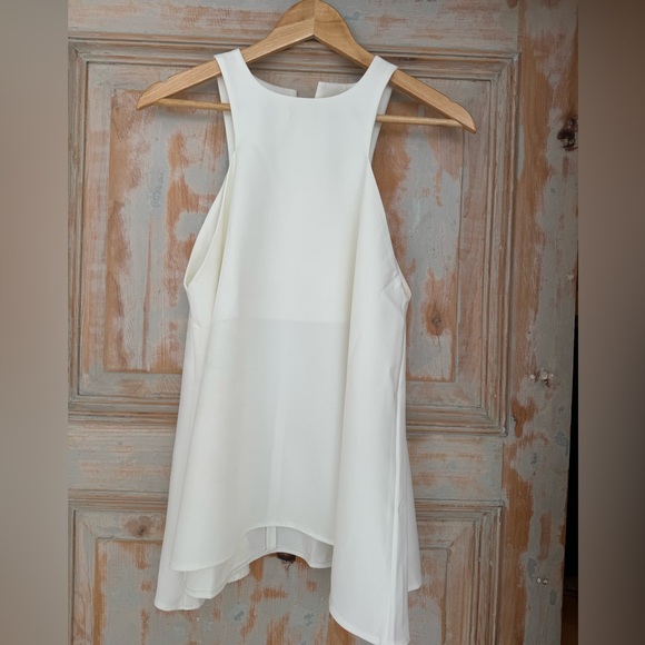 NWOT Locker Room stylish white flowy, tank top. M. - Picture 5 of 10